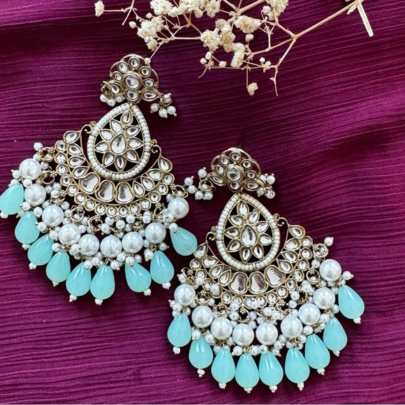 **EID SALE ACCEPTING ALL REASONABLE OFFERS ❗️Indian kundan Earrings - Picture 11 of 11